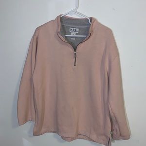Baby pink half zip sweatshirt